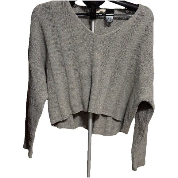 LA Hearts Gray long sleeve cropped knit sweater pullover Size Small - Picture 1 of 5
